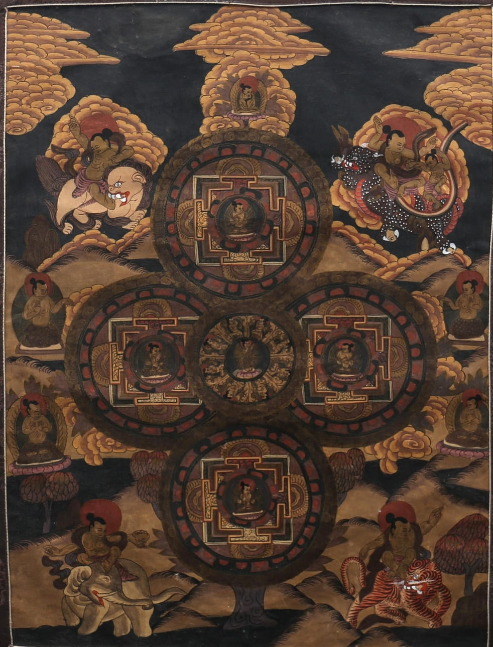 TIBETAN SCHOOL, FIRST HALF 20TH CENTURY. Kosmogoni.