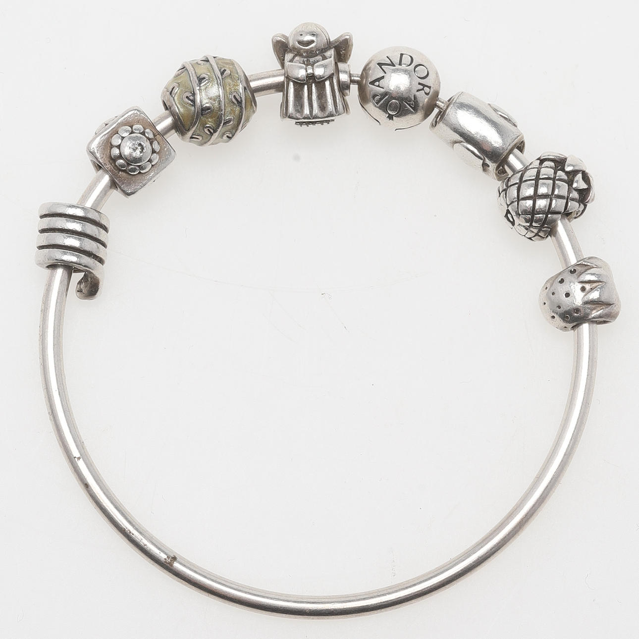 ARMRING, sterlingsilver, med berlocker, Pandora.
