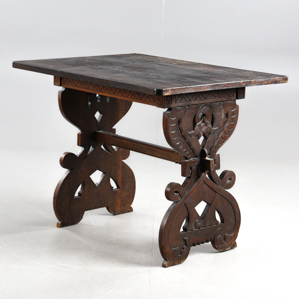 TABLE, Old Norse style, circa 1900.