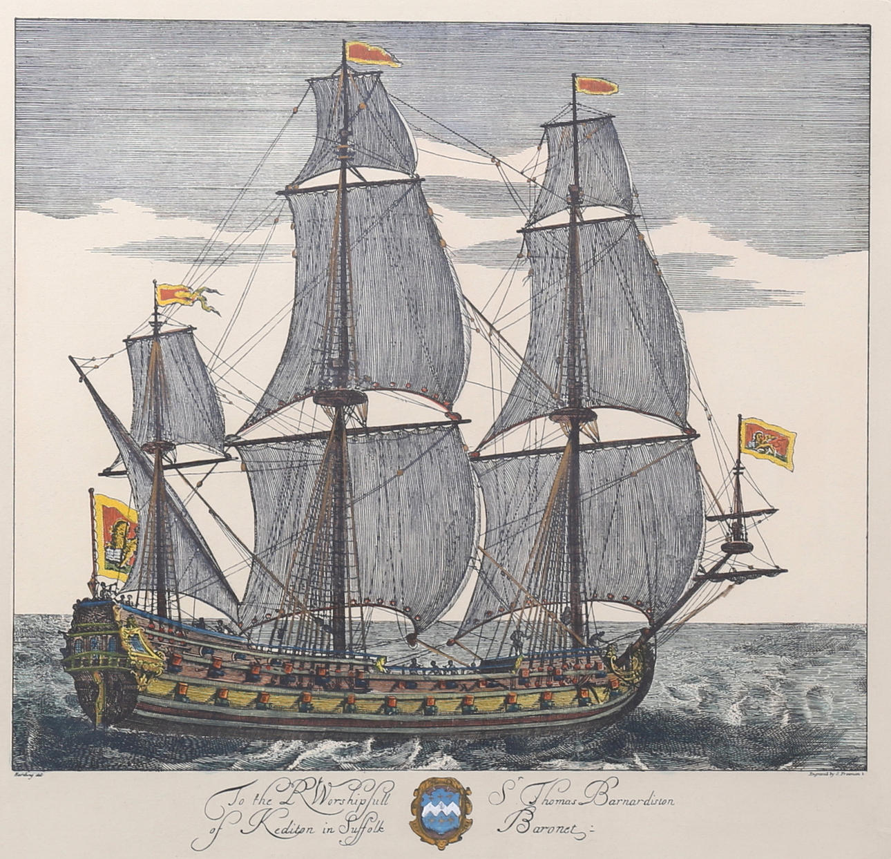 SAMUEL FREEMAN. After. engraving, hand-colored, 19th century.
