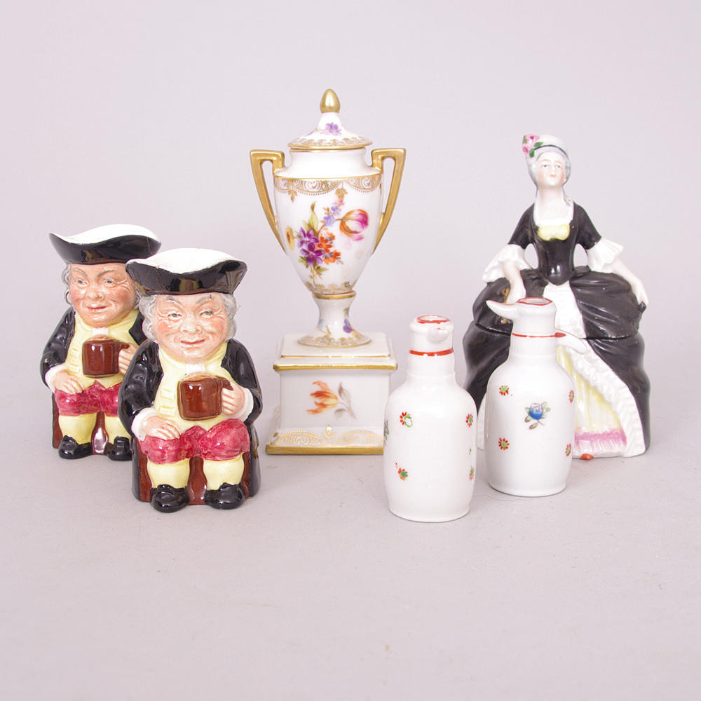 PORSLINSMINIATYRER, 6 stycken.