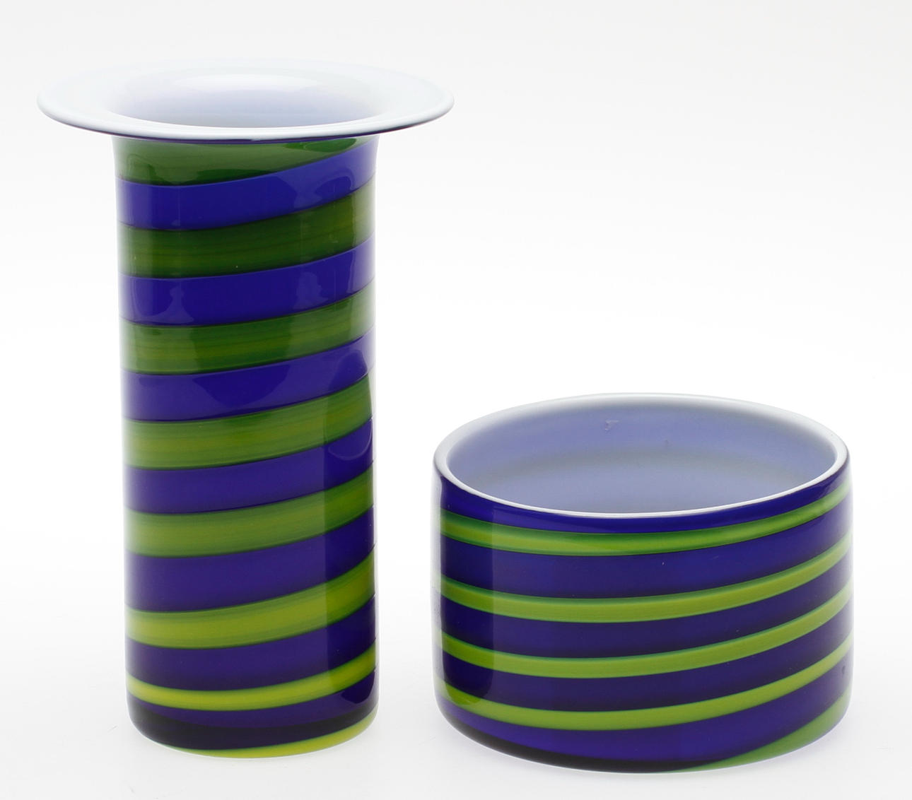 VAS och SKÅL, glas, PO Ström, Alsterfors.