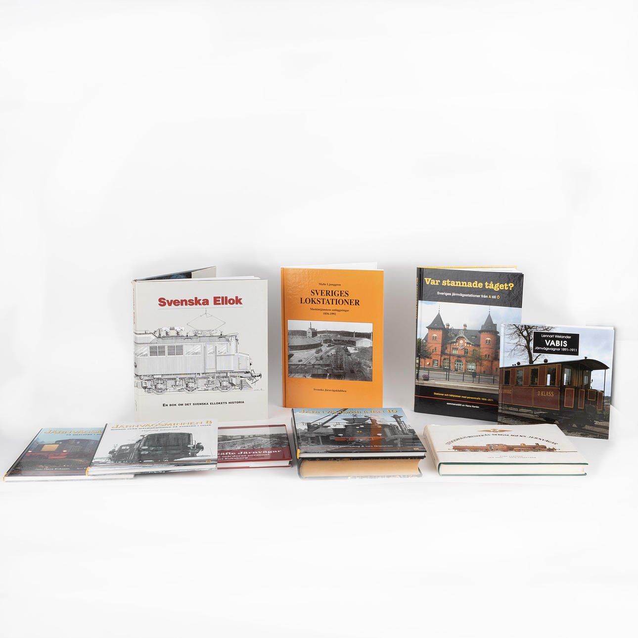 Historia del ferrocarril sueco 10 volúmenes.