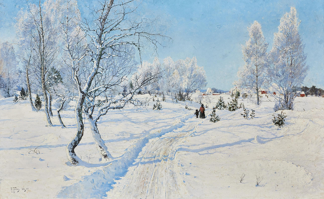 ANTON GENBERG. Vinterlandskap, Täby.