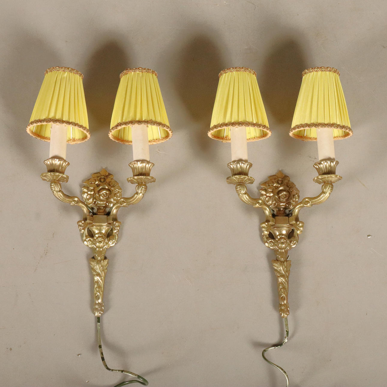 LAMPETTER, ett par, mässing.