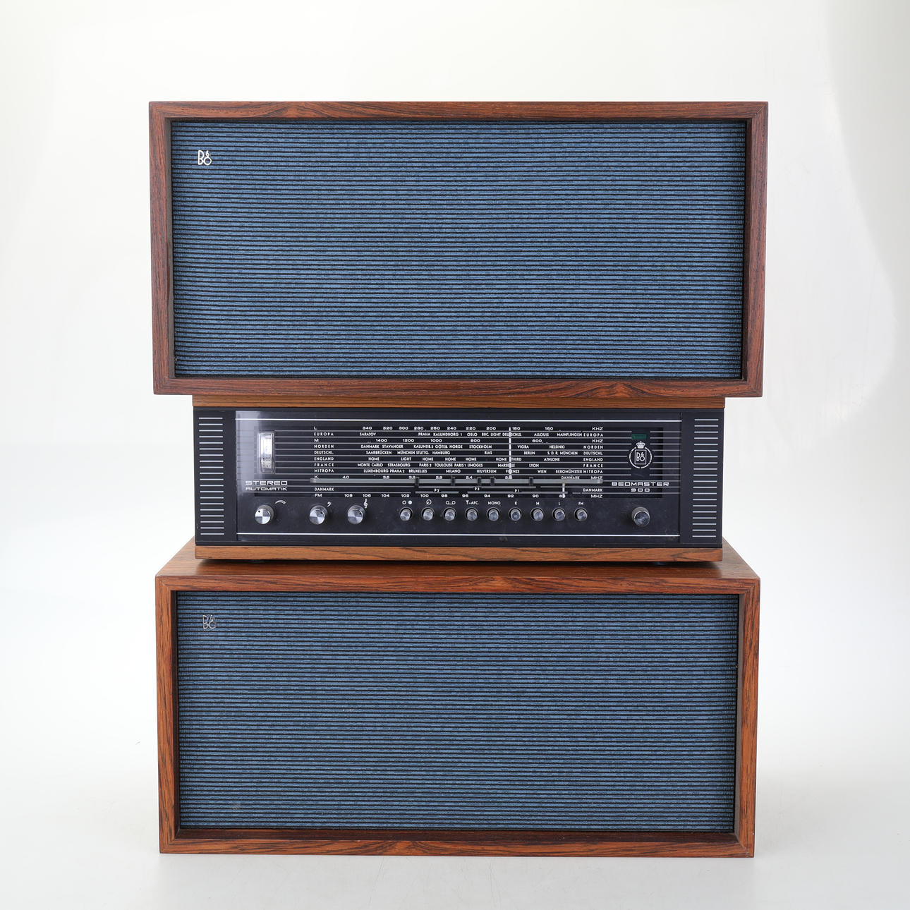 BEOMASTER 900 og HØJTTALERE. Bang & Olufsen, Danmark.