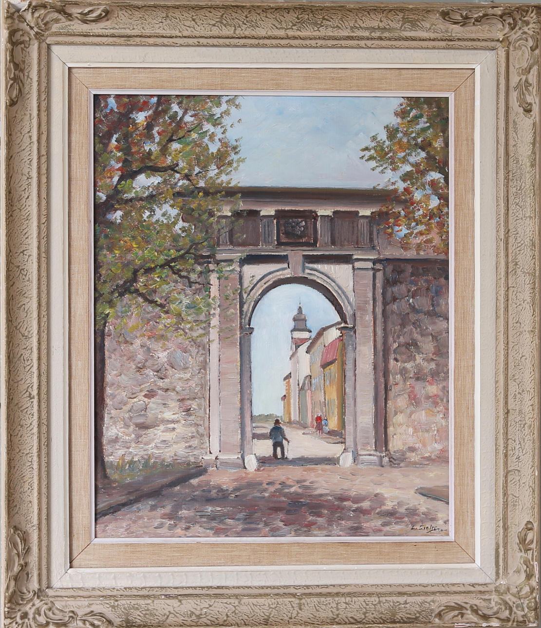 LAGE CARLSSON. Kavaljeren Kalmar, olja på pannå, signerad.