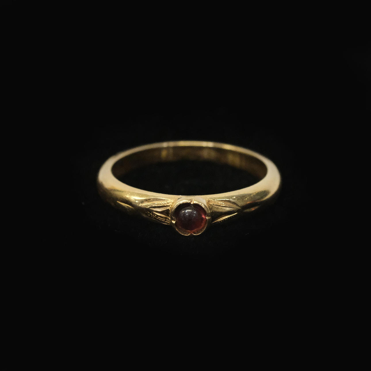 RING, 18K GULD MED STEN, HELSINGBORG 1912.