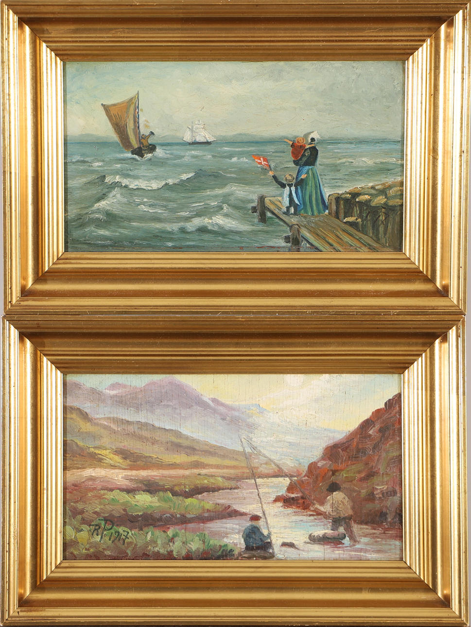 MALERIER, 2 stk., signeret RP.