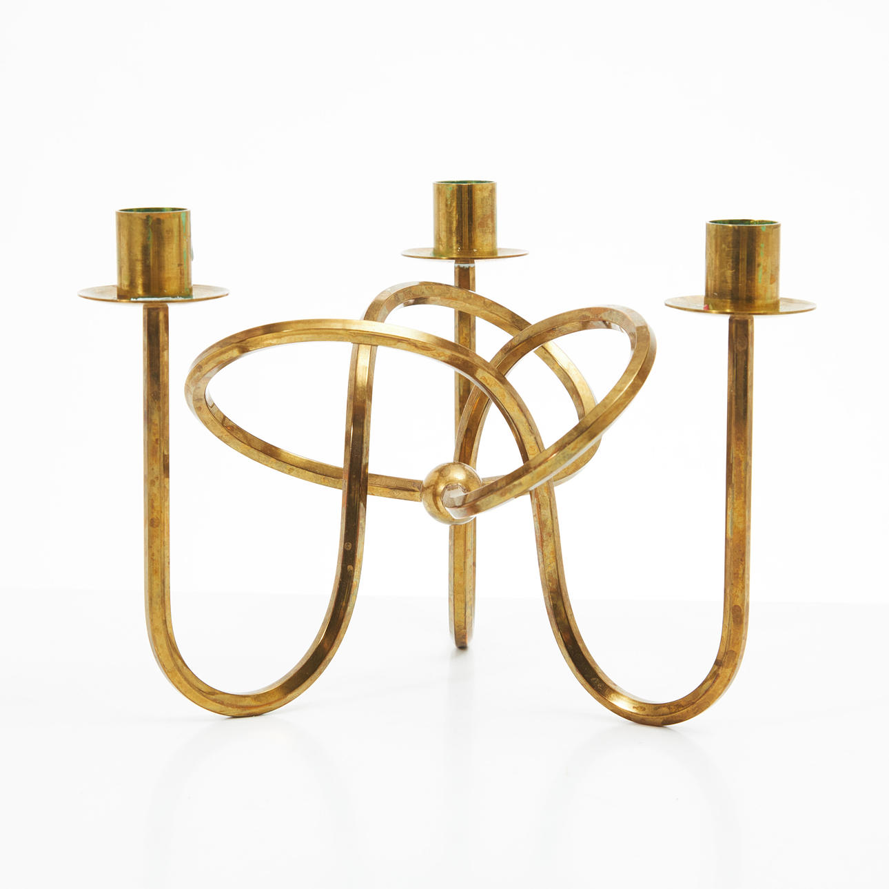JOSEF FRANK. Candlestick, "Friendship Knot", brass.