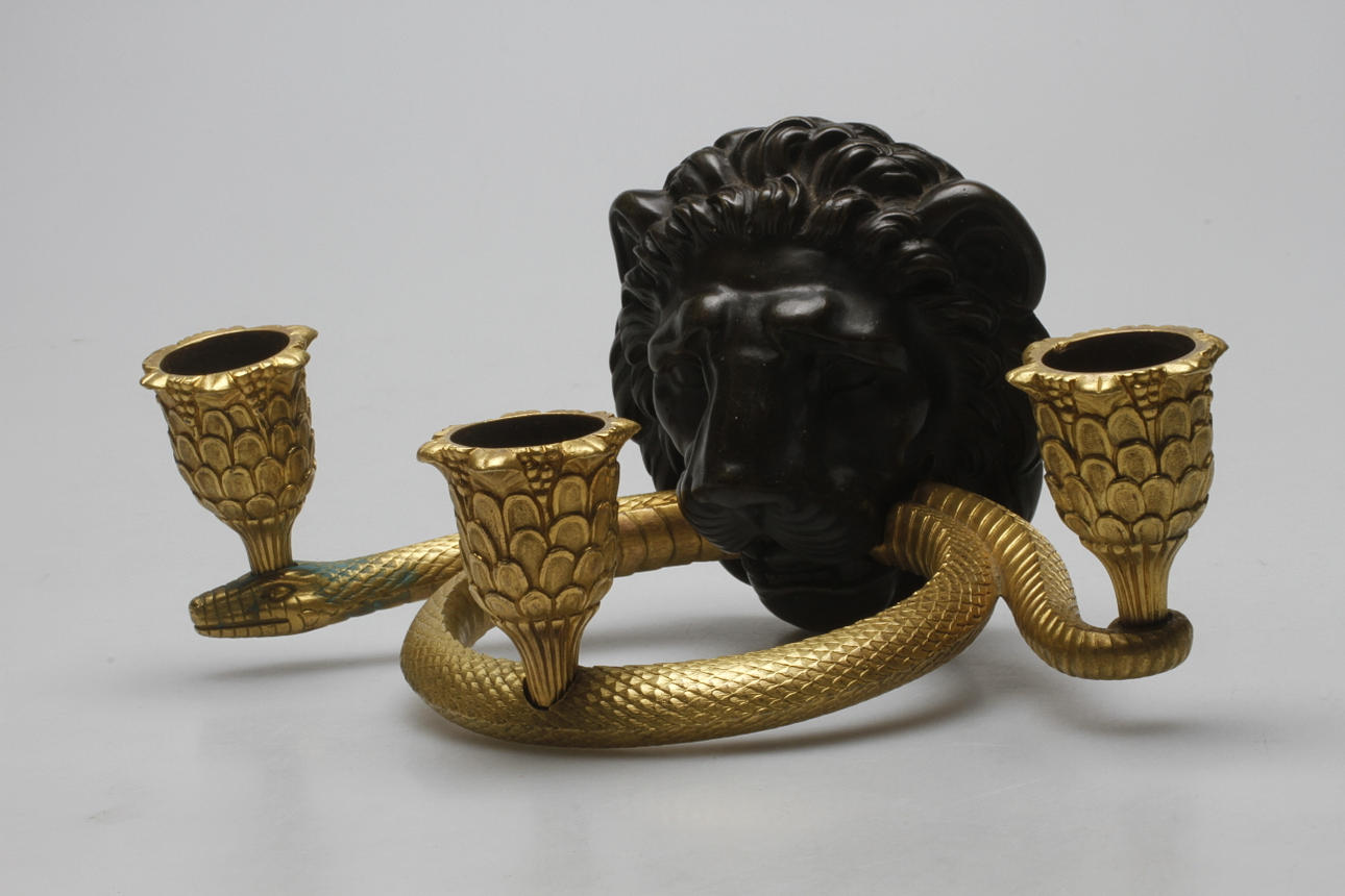 LAMPETT, empirestil, brons, 1800/1900-tal.