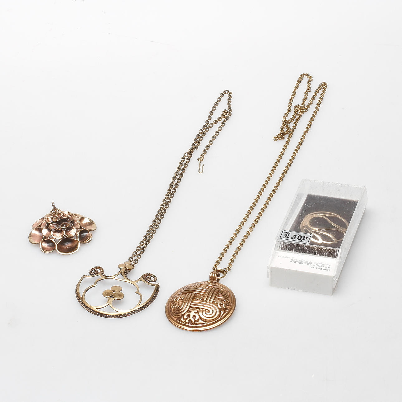 SMYCKEN, 4 delar, brons, Finland, bland annat Kalevala Koru.