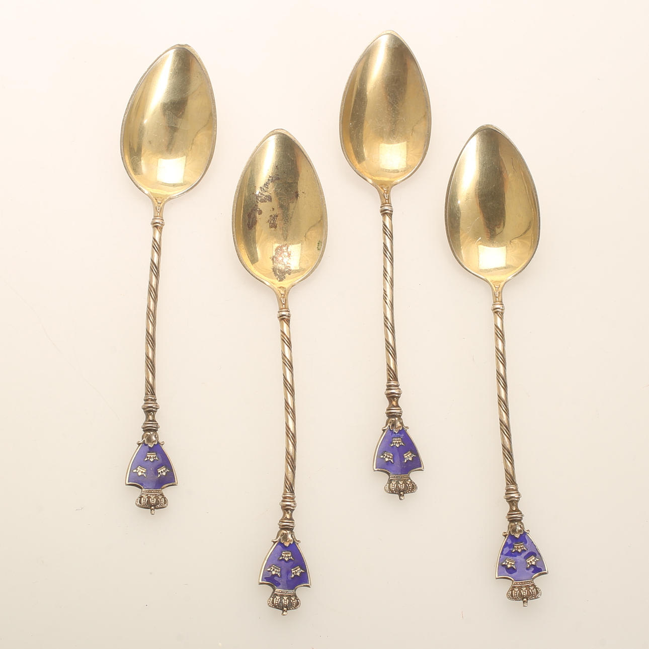 SPOONS, 4 pieces, silver.