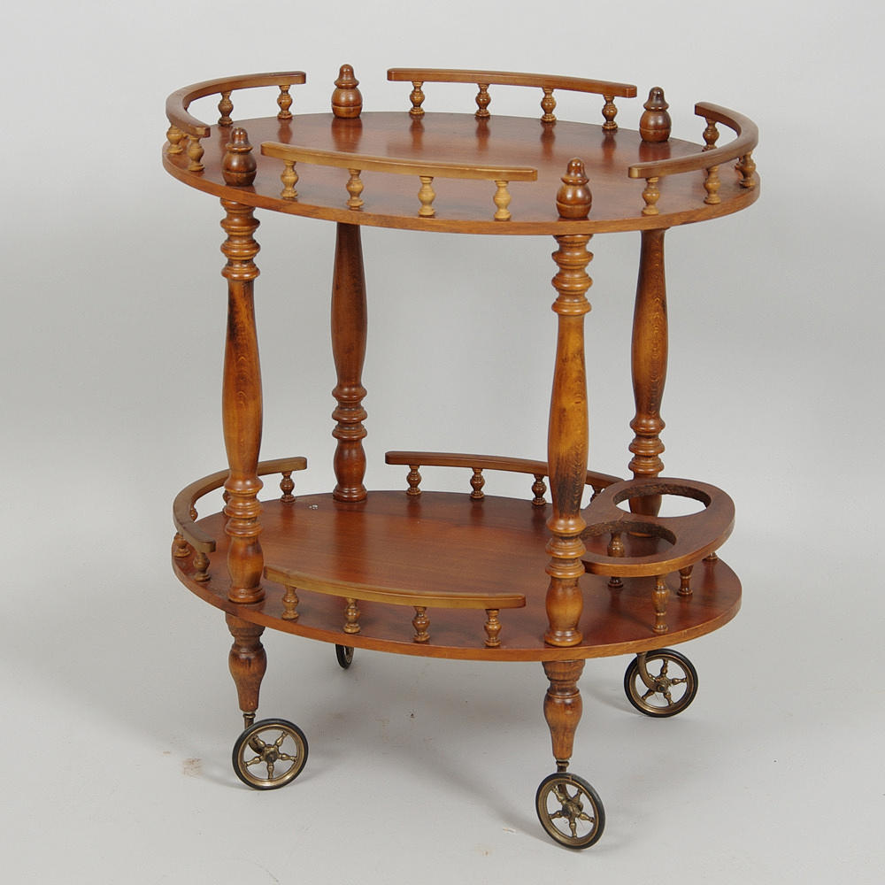 SERVERINGSVAGN, mahogny, sent 1900-tal.