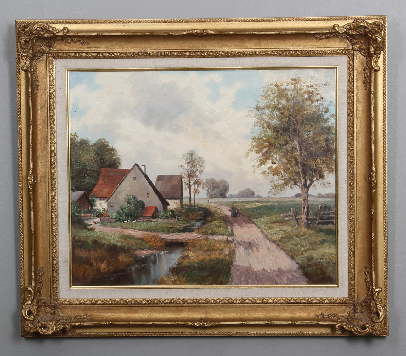 JOSEPH KROTTER. Olja på duk, sign. 49 x 59 cm.