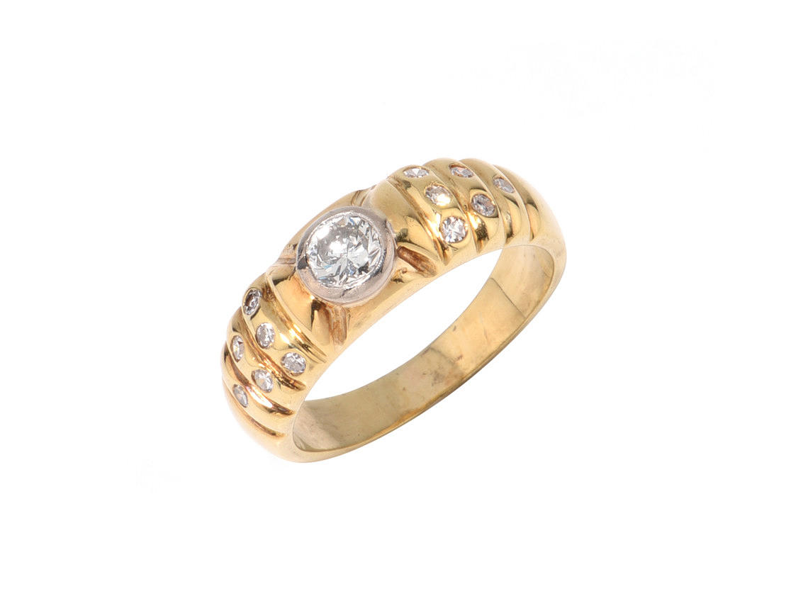 BRILLANT-RING. 585 oro amarillo.