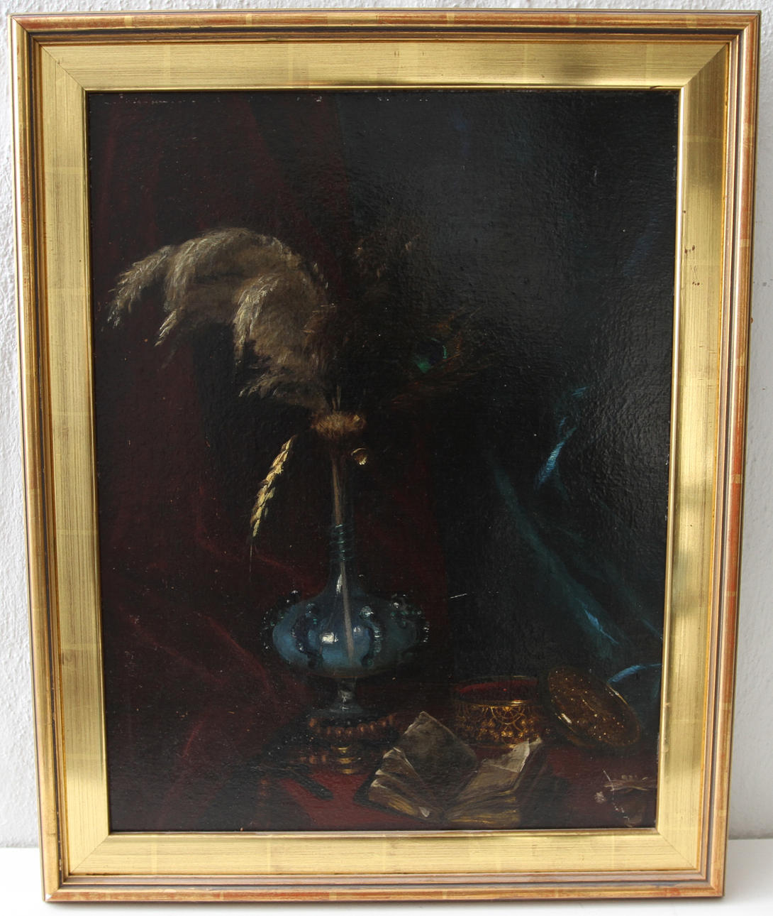 OKÄND KONSTNÄR. Olja på uppfodrad duk. 1800-talets slut.