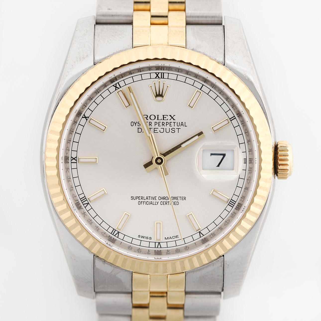 ROLEX DATEJUST, wristwatch, gold + steel, automatic assignment, date, approx. 2014.