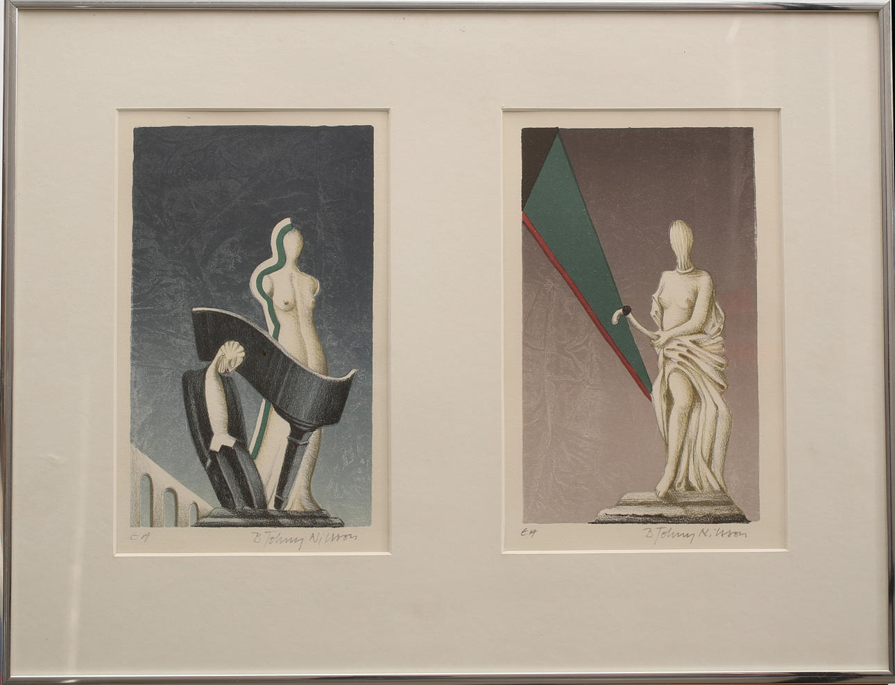 BERT-JOHNNY NILSSON. Litografi, signerad B Johnny Nilsson.