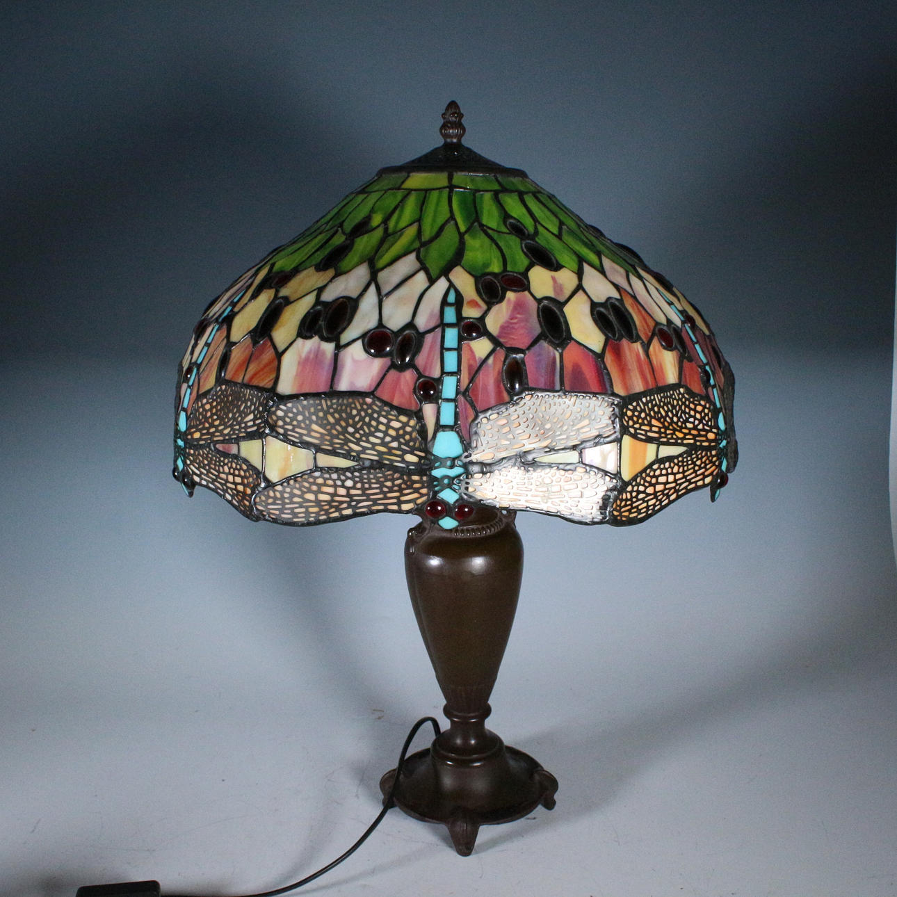 Tischlampe im Stil Tiffany, '' Dragonfly ''.