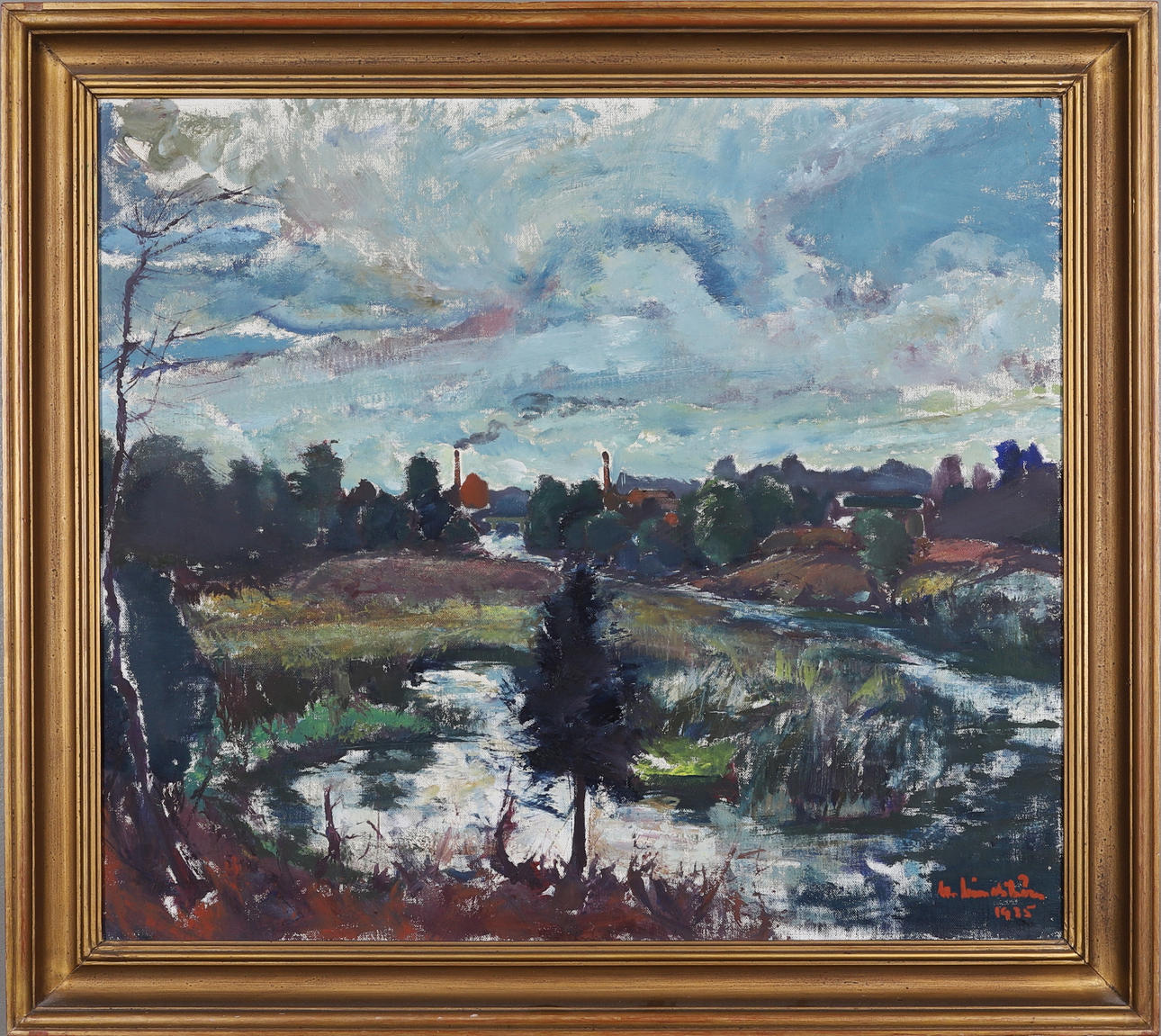 MARTIN LINDSTRÖM. oil on canvas, signed.