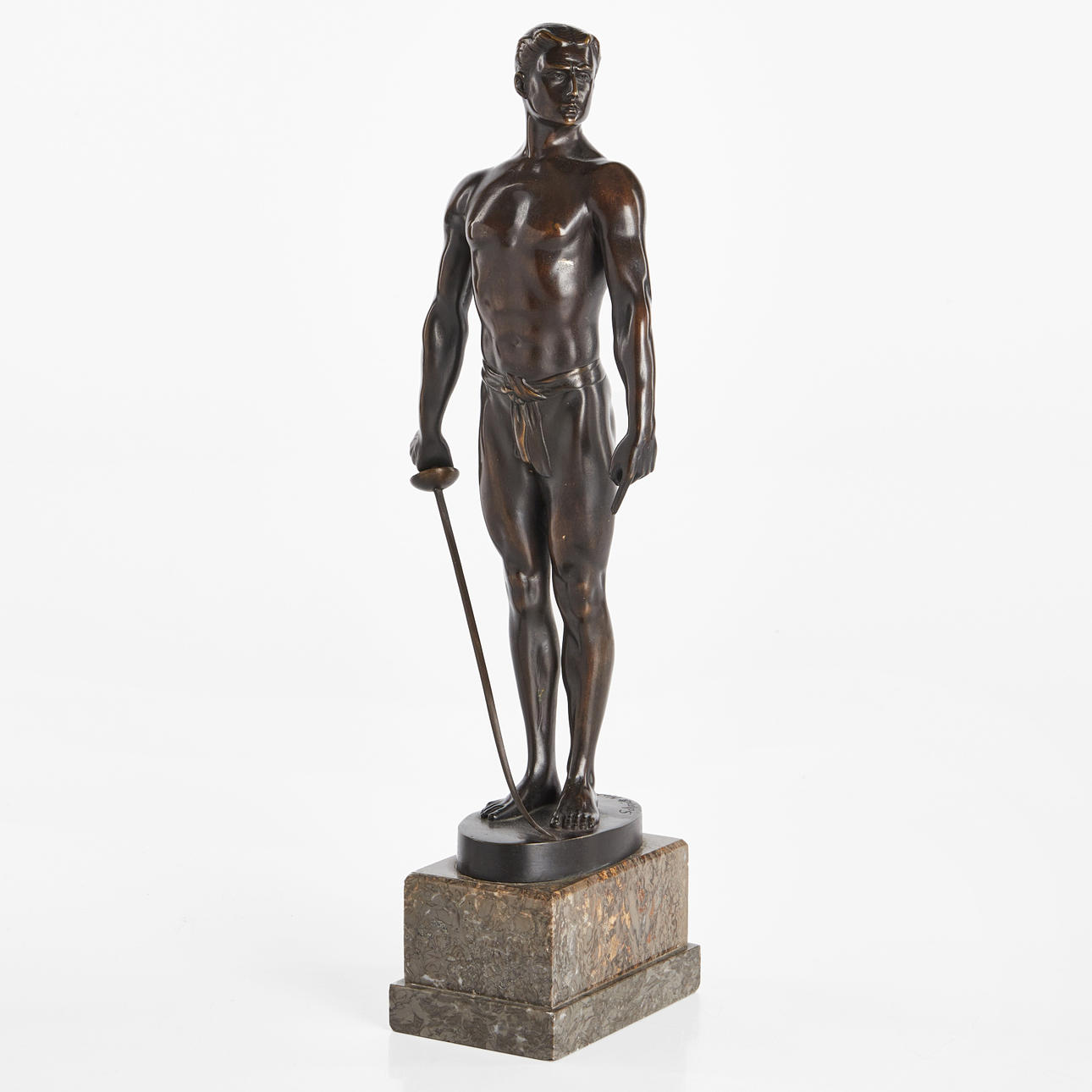 OTTO SCHMIDT-HOFER. SKULPTUR, Fechter, Bronze.