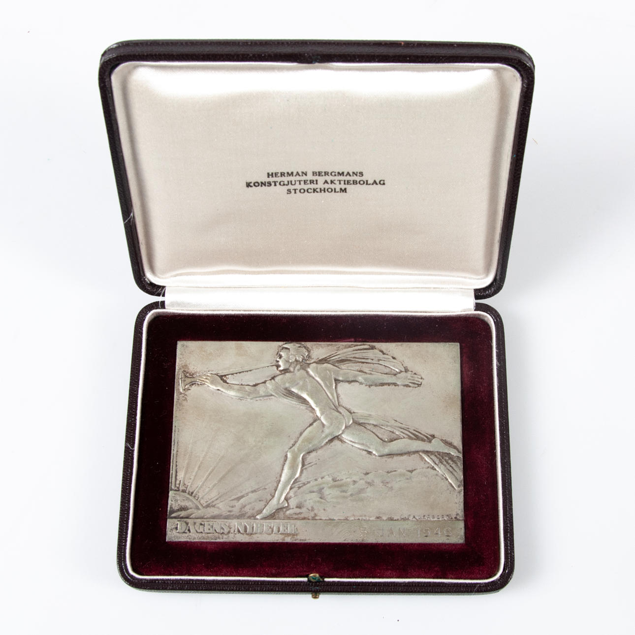 PLAQUE. Silver, C Fagerberg, 151 g.