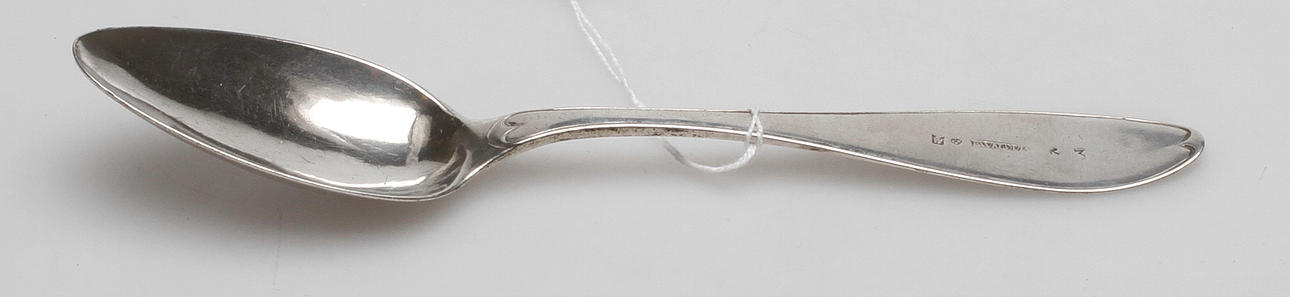 SKED, silver, Bengt Walquist, Jönköping, 1823, vikt ca 65 gram.