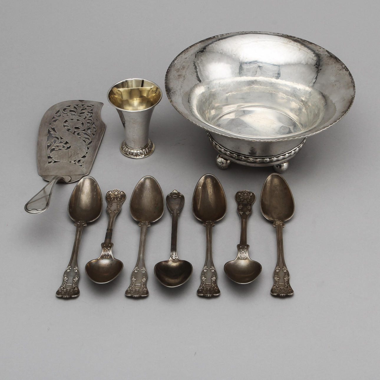 SILVER, 10 delar, vikt ca 860 gram.