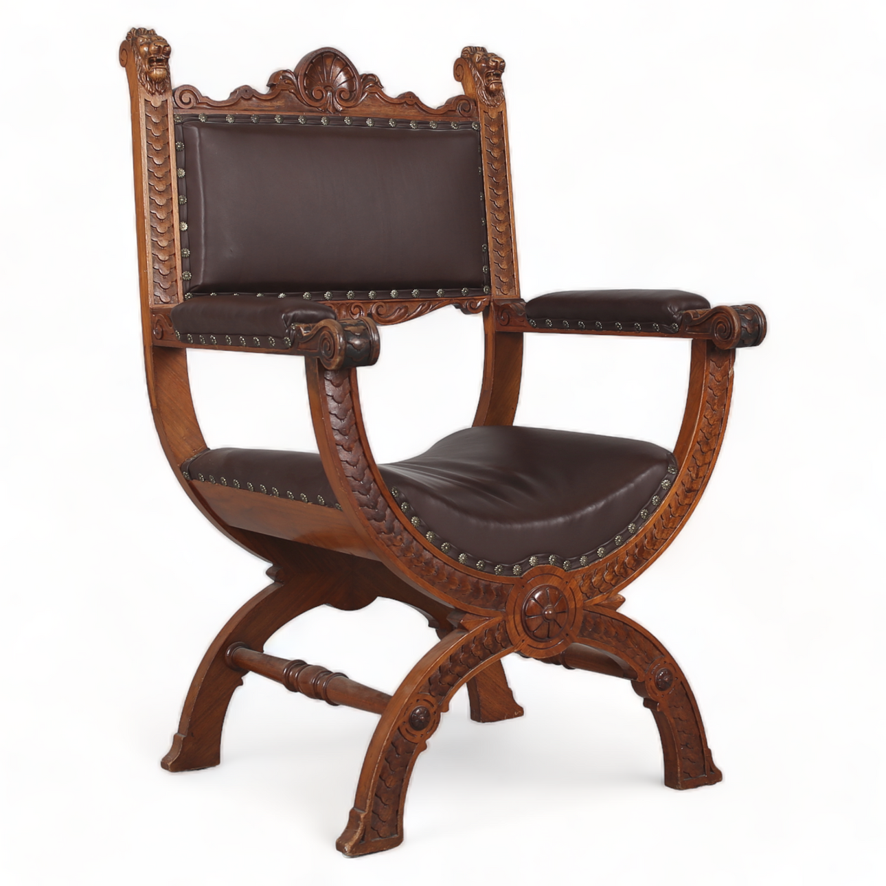 DANTEST CHAIR, leather covered, 20th century.