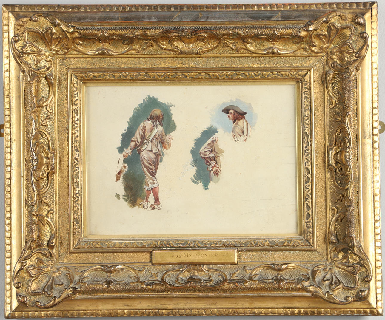 ATTRIBUTED TO JEAN LOUIS ERNEST MEISSONIER (1815-1891). STUDIES OF A CAVALIER.