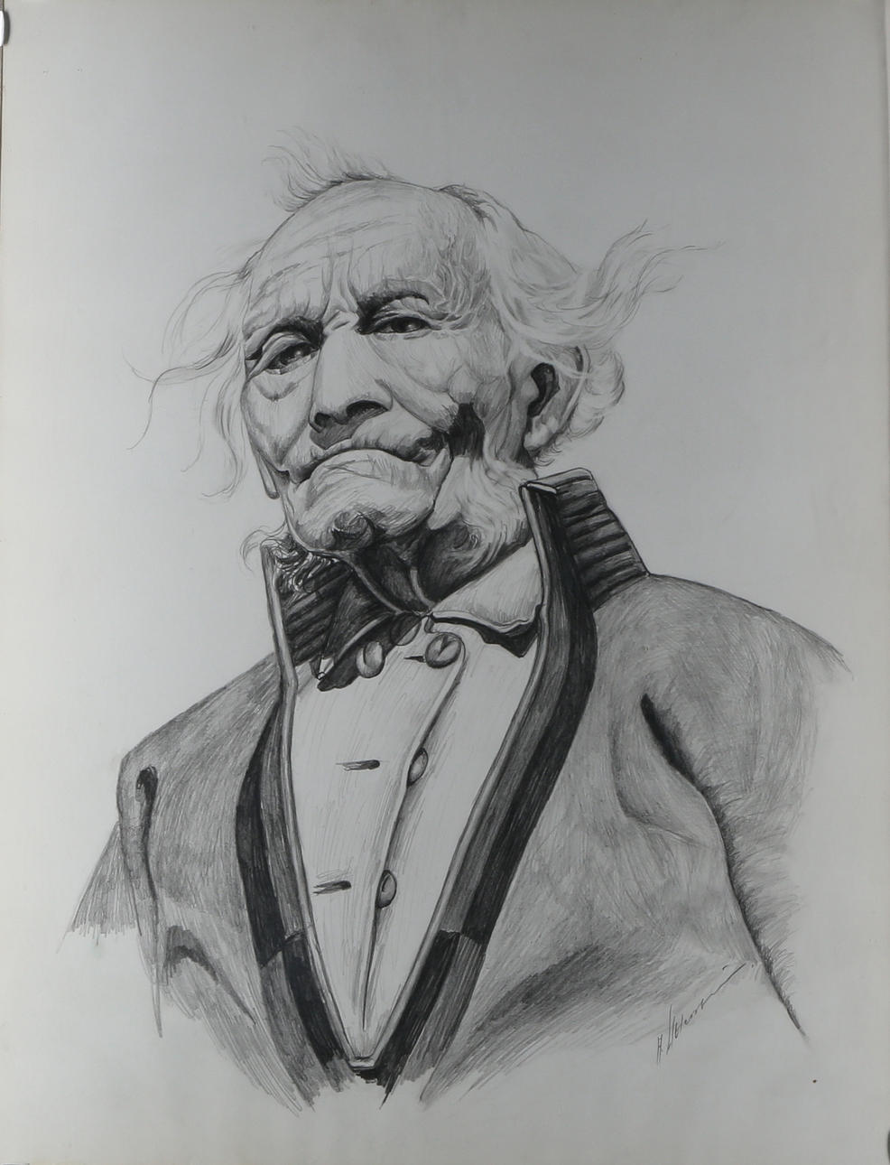 OIDENTIFIERAD KONSTNÄR. blyertsteckningar, 3 st, signerade A Utterström.