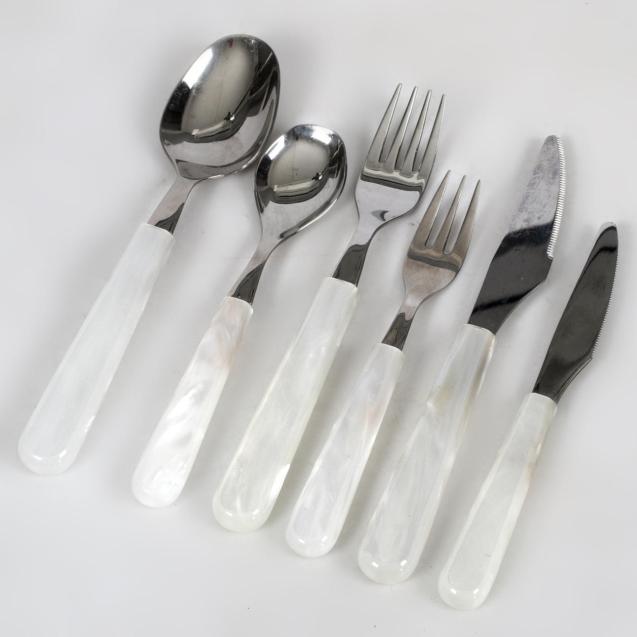 BESTECK, Edelstahl, Perlmutt, Solingen, Deutschland.