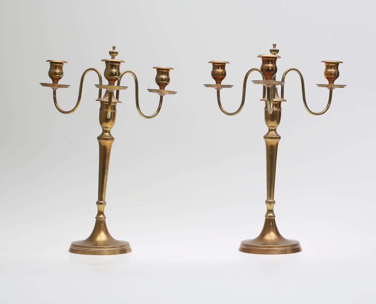 KANDELABRAR, 1 par, Skultuna bruk,18/1900-tal.