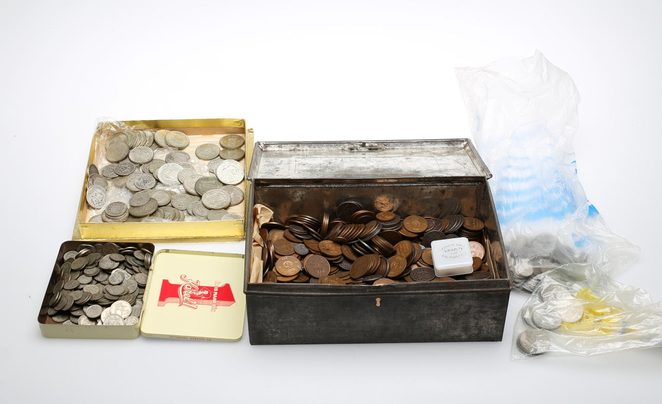 MYNTSAMLING, Silvermynt samt kopparmynt, Sverige.