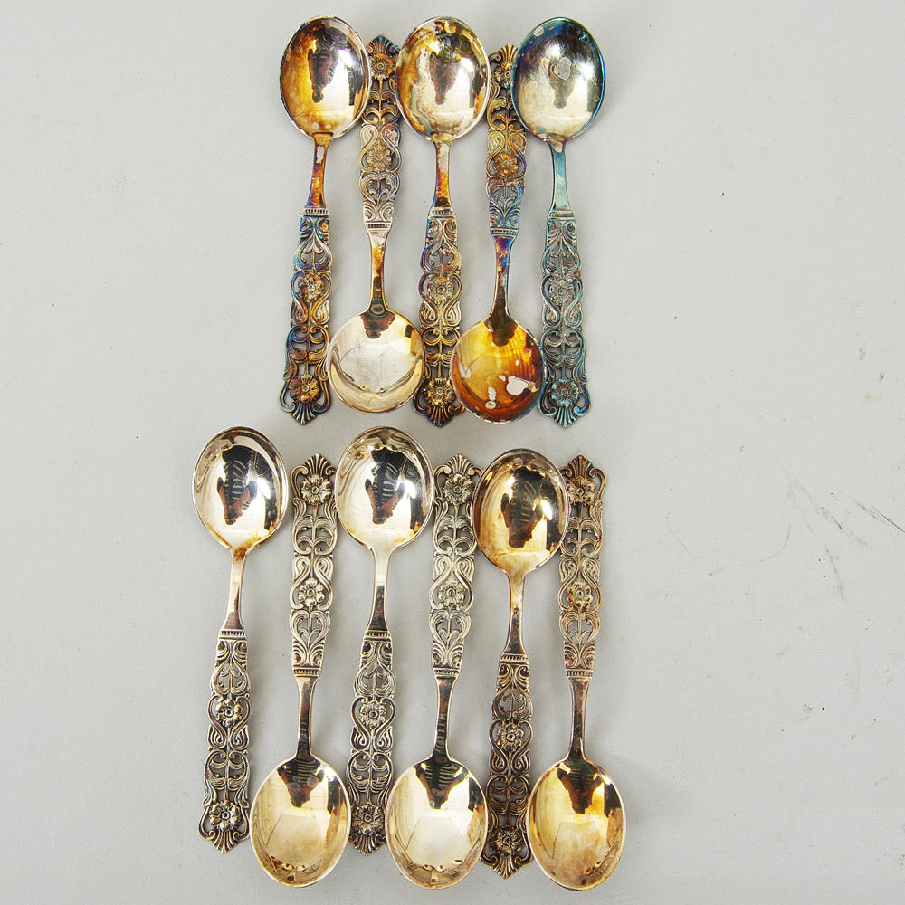 MOCKASKEDAR, 11 stycken, silver.