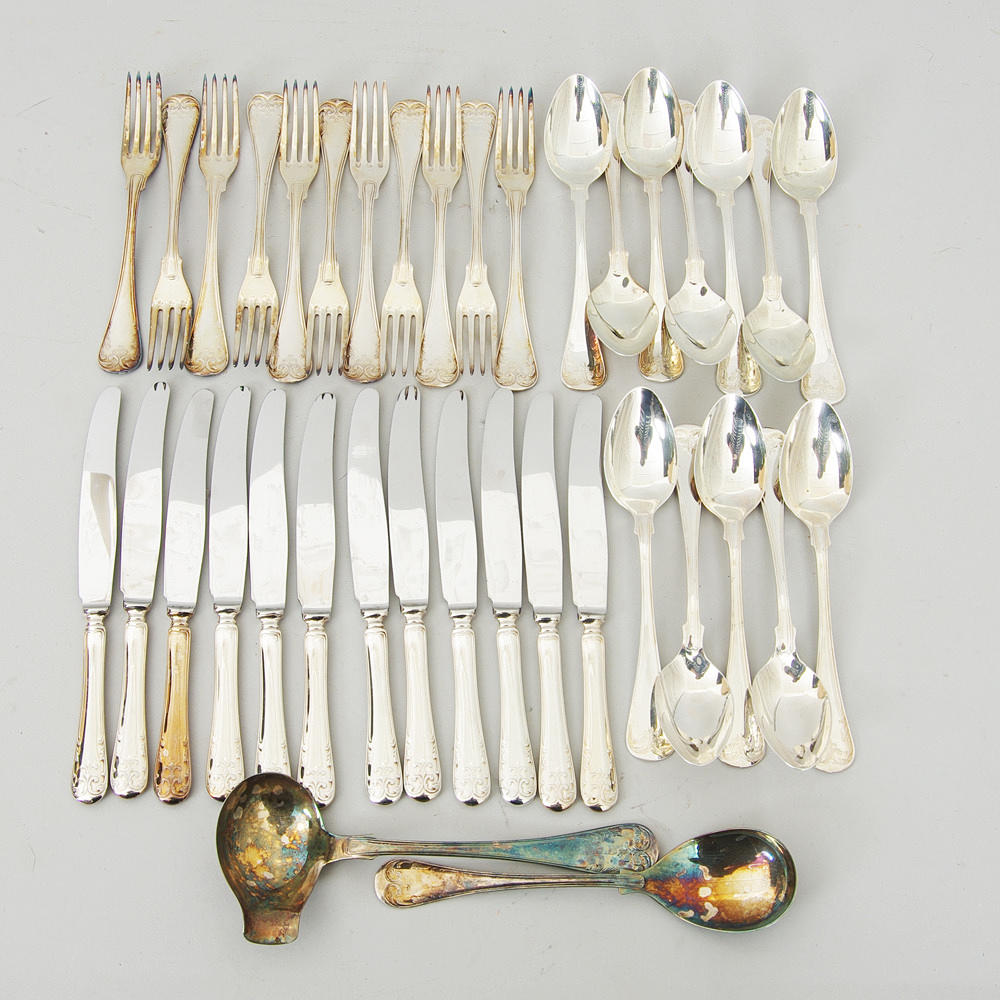 BESTICKUPPSÄTTNING, "Gammal Fransk", nysilver.