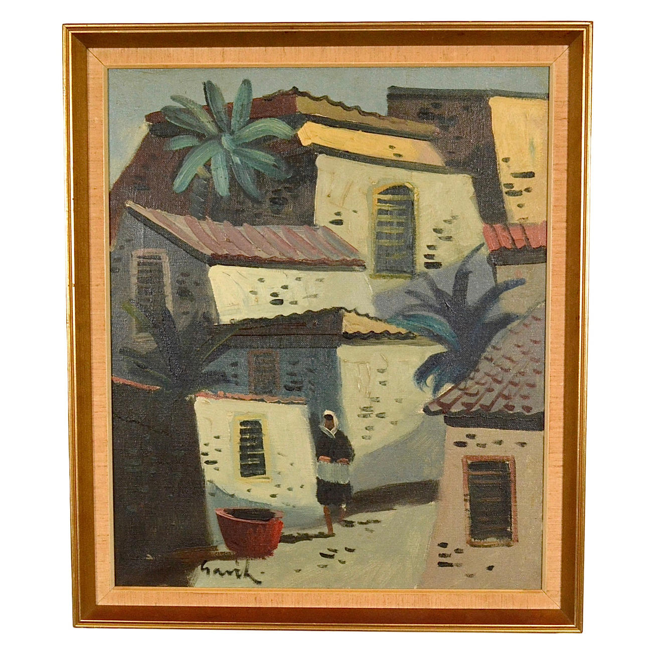 TAGE GAVIK. OIja på duk.