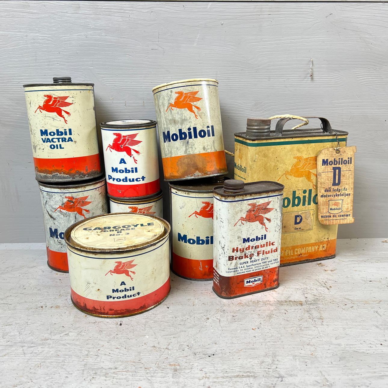 MOBILE, 9 parts, tin, 1900s.