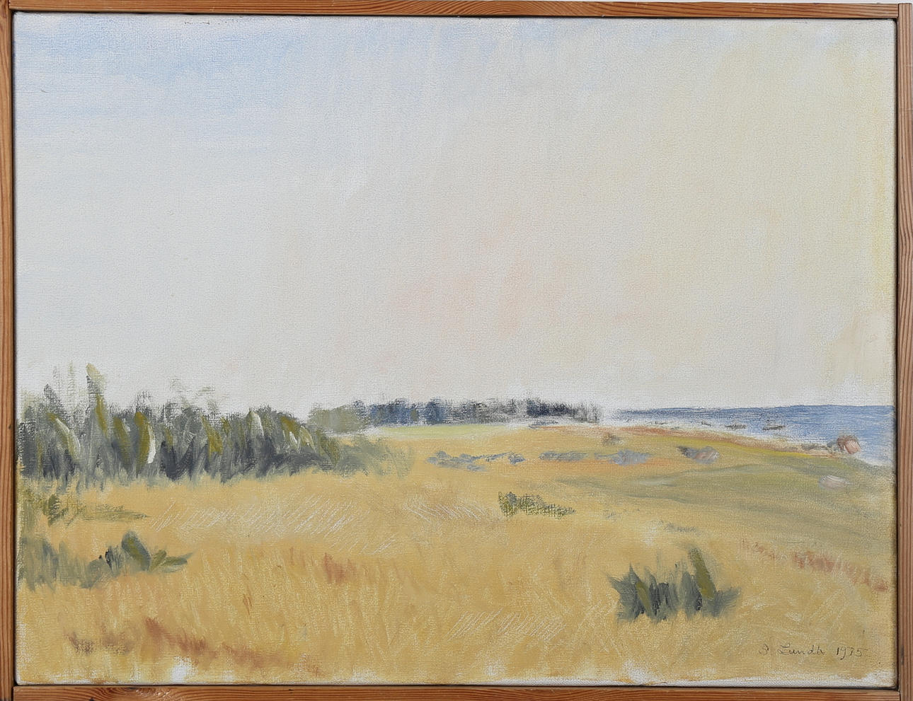 STEFAN LUNDH. Motiv från Öland, Hagaby Strand, olja på duk, signerad S Lundh 1975.