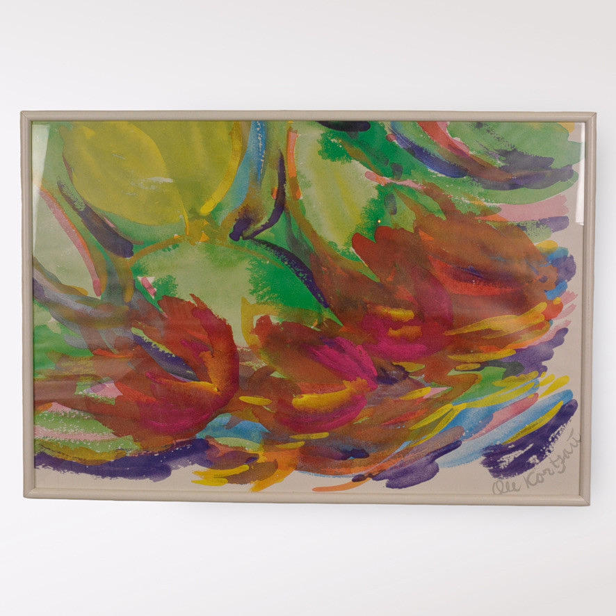 OLE KORTZAU. Aquarell.