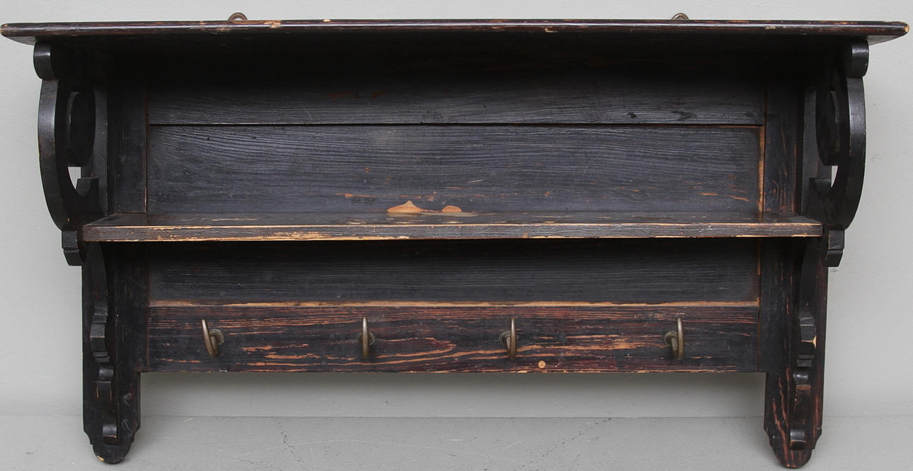 VÄGGHYLLA, sent 1800-tal.