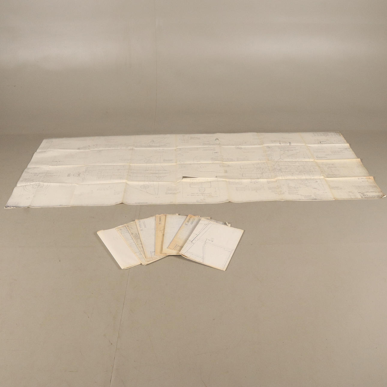 TEGNINGER, 9 stk., fly, SAAB, 50/60.