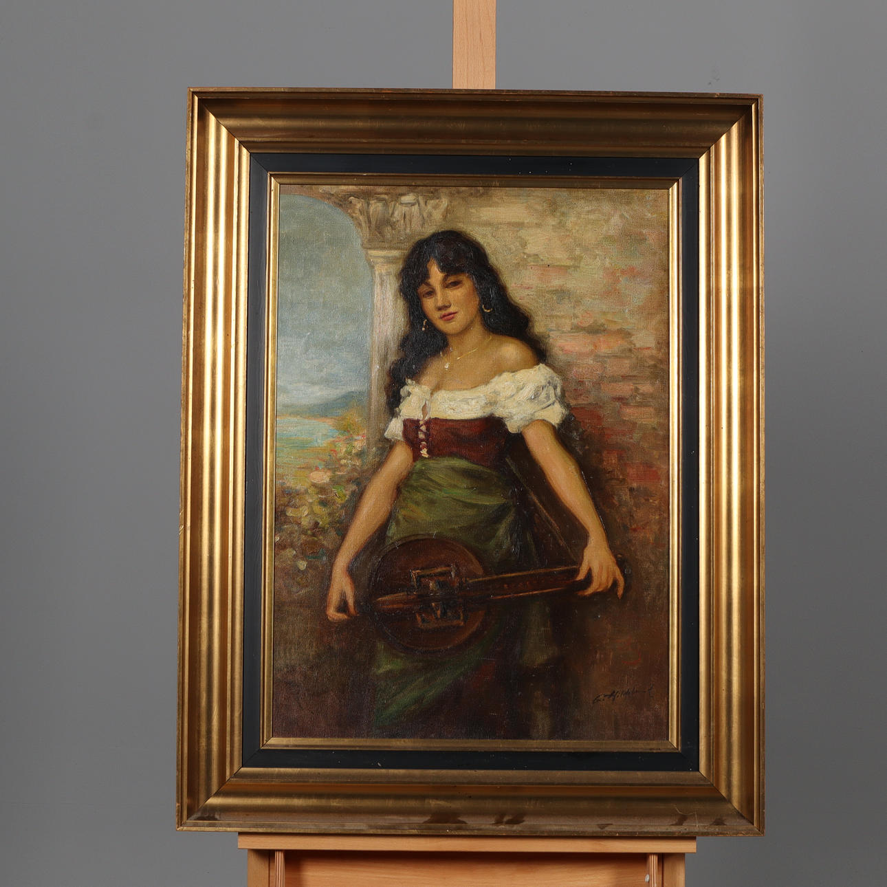 ERNST GEORG HILDEBRAND. OIL ON CANVAS signed.