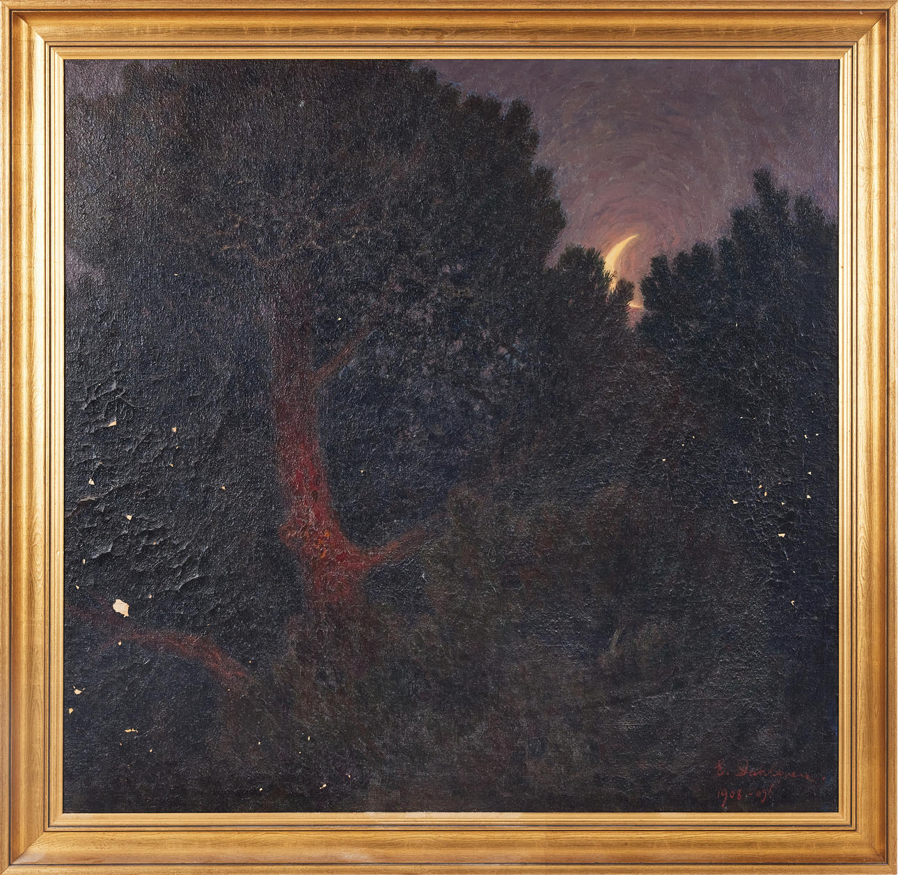 ERIK DAHLGREN. Pine, oil on canvas, signed and dated 1908-09.