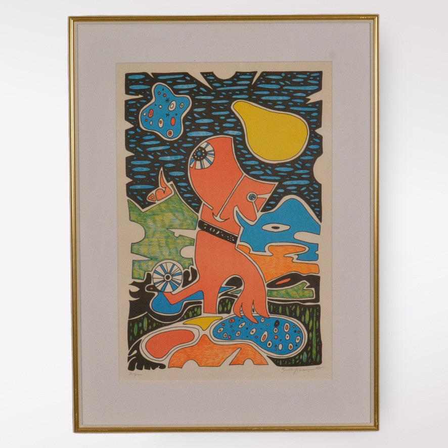 GULLI JOHANSSON. Färglitografi.