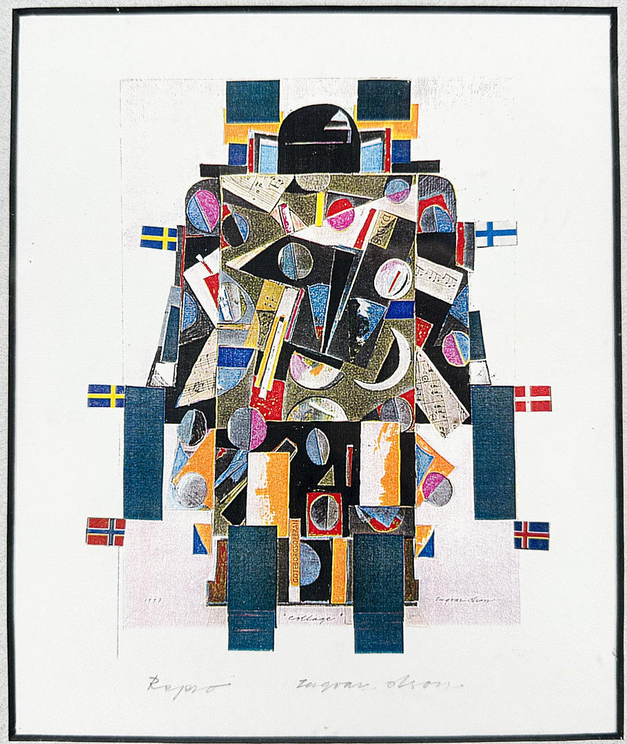 INGVAR OLSON. GRAFISK BLAD, signerad.