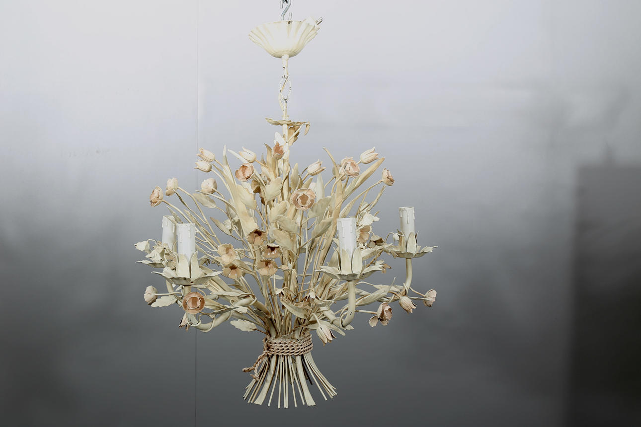 TAKLAMPA, metall, Italien, 1970-80-tal.