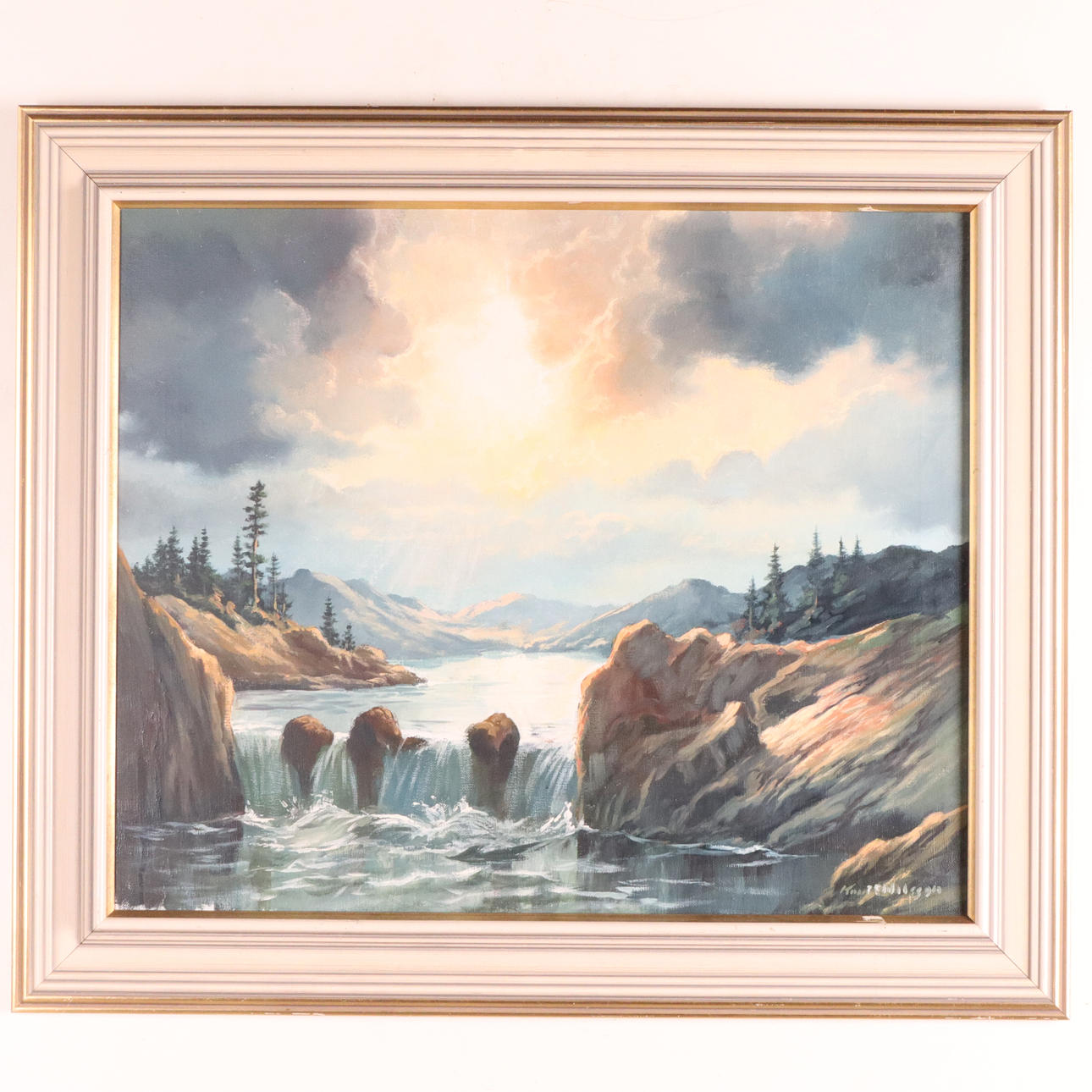 KNUT ERIK NILSSON. OIL ON CANVAS, signed Knut E Nilsson.