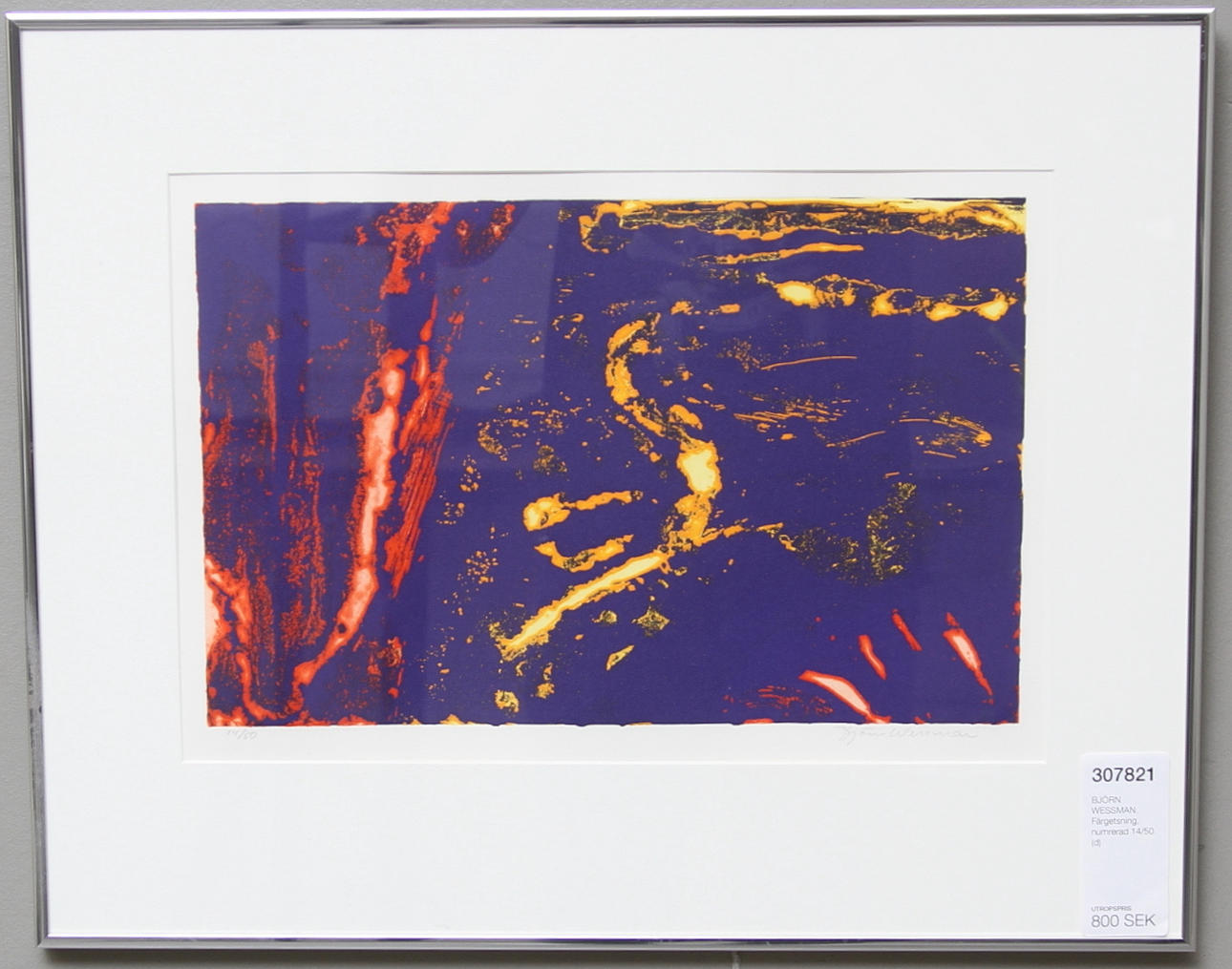 BJÖRN WESSMAN. Färgetsning, numrerad 14/50.
